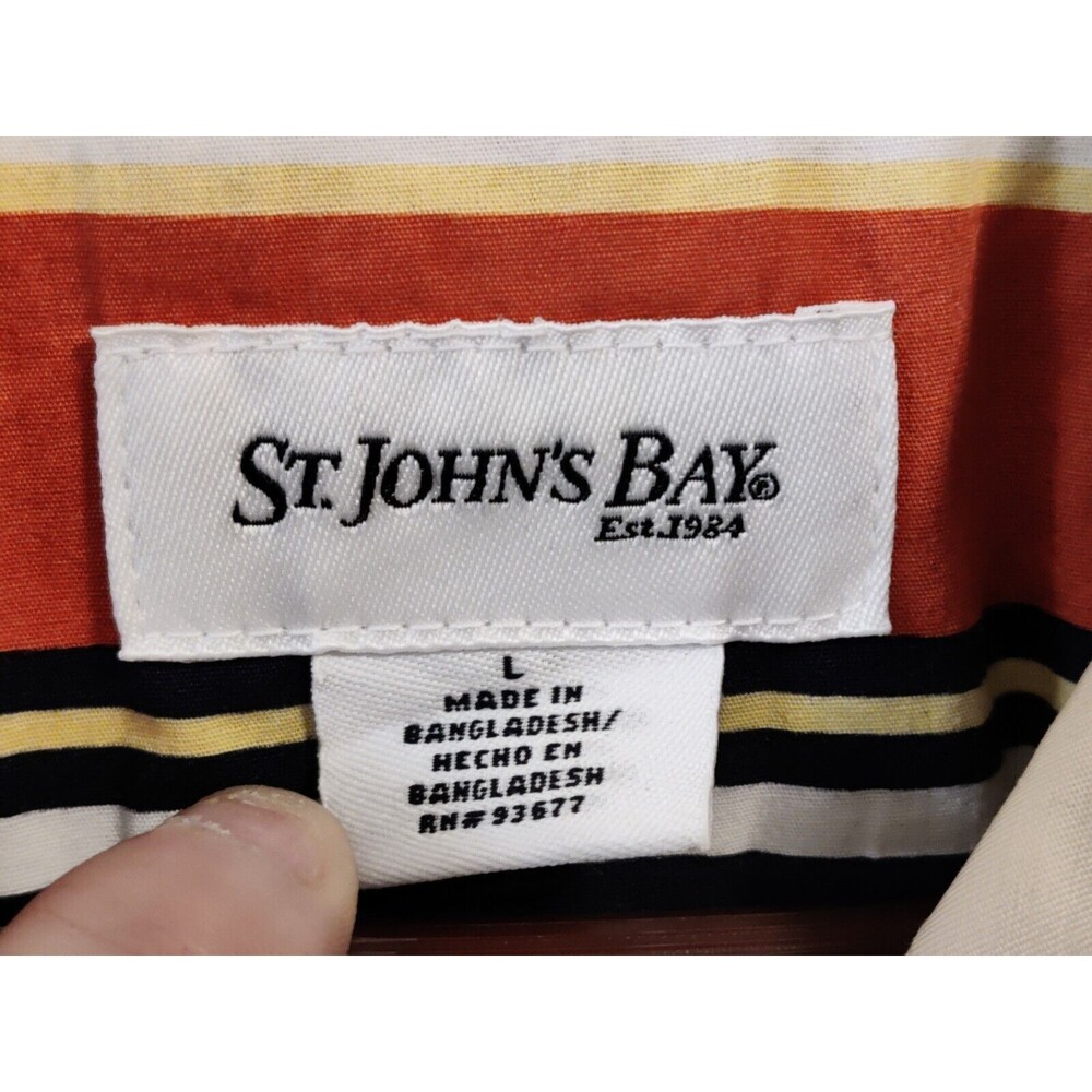 St. Johns Bay Double Breasted Lightweight Khaki Jacket / Women's L/ Nice / S57 - Picture 6 of 10
